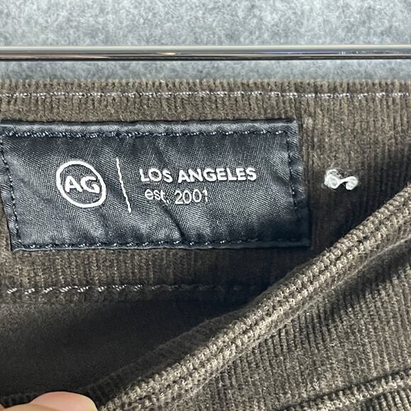 AG Adriano Goldschmied Mari Corduroy Pant Womens 27 Brown Mid Rise Slim Straight - Picture 5 of 16